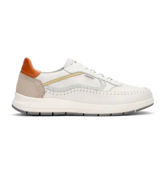 Pikolinos för män. M7W-6423C1 Salamanca läder sneakers vit (40), Hud, Karta, Nyckelband, Casual