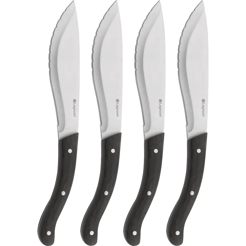 Legnoart TOMAHAWK Steakknivset - 4 st - mörkt skaft