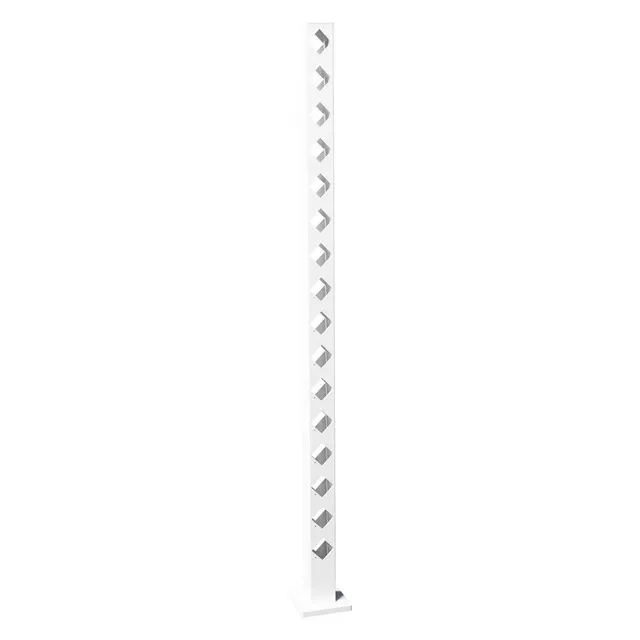 MELLANSTOLPE BOLMEN 1510 VIT STAKETSTOLPE ALUMINIUM | Beijerbygg Byggmaterial