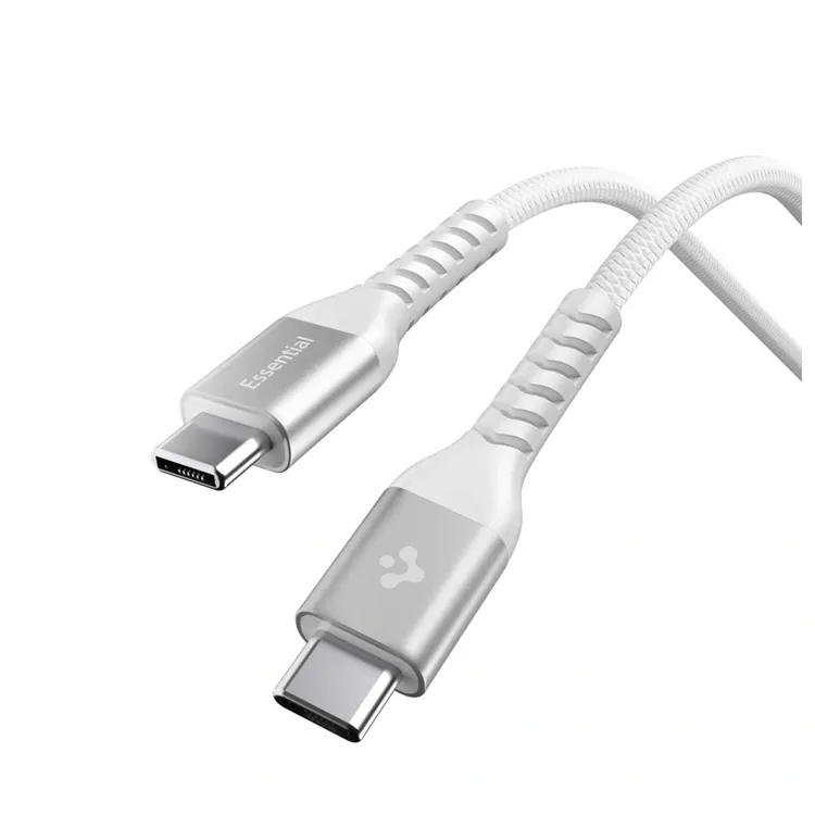 Spigen EB10010CCA Essential USB-C till USB-C Kabel 100W 1m - Vit