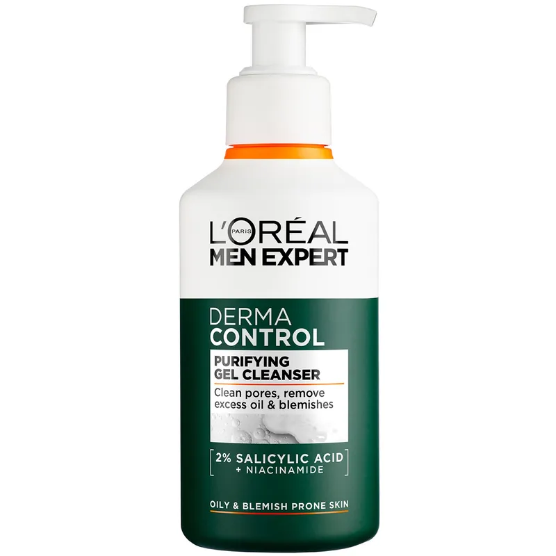 L’Oréal Men Expert Derma Control Purifying Cleansing Gel with 2% Salicylic acid + Niacinamide 260ml