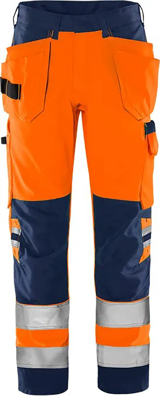 Fristads 2641 GPLU Arbetsbyxa varselorange/marinblå Varselorange/Marinblå