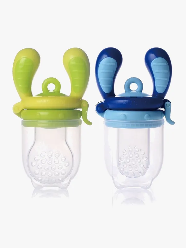 Kidsme foodfeeder (4m+ & 6m+) (medium+large) aquamarine / Lime 2 st
