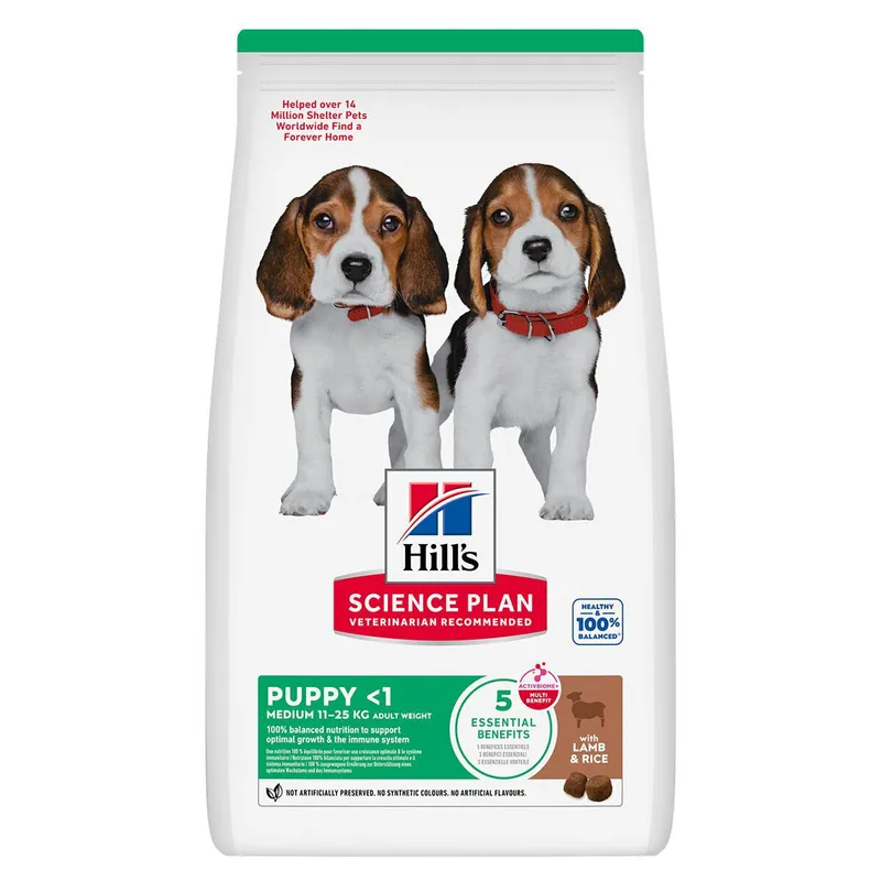 Puppy Medium Lamb & Rice Torrfoder för hund 14kg