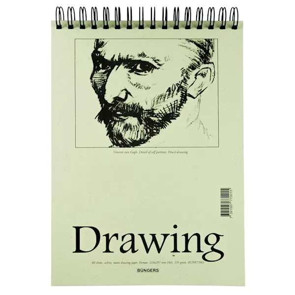 Teckningsblock Drawing A4 -135 gr – 40 vita blad