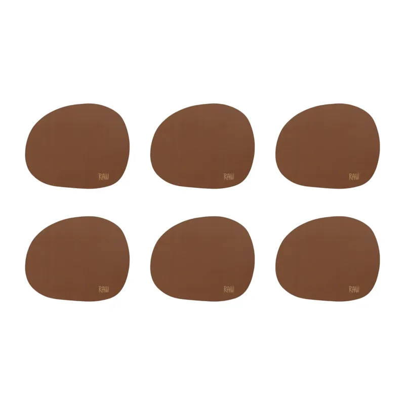 Aida RAW glasunderlägg 6-pack, mocca