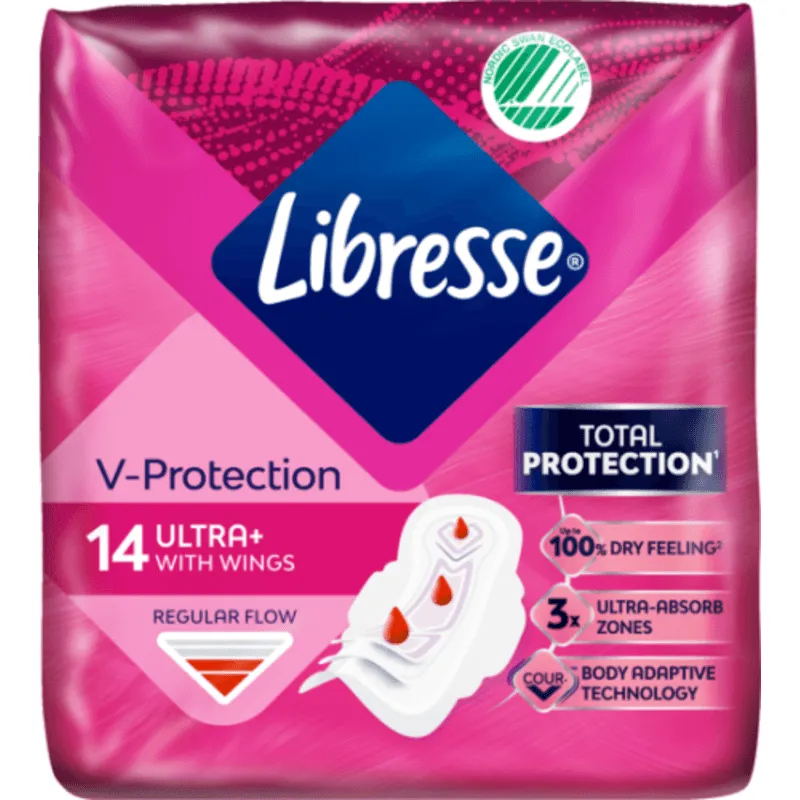 Binda Libresse – Ultra+ Wing Normal Svanen – 14 st