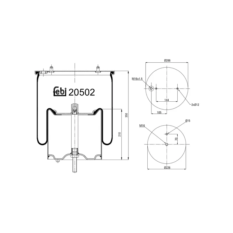Luftbälg FEBI BILSTEIN 20502