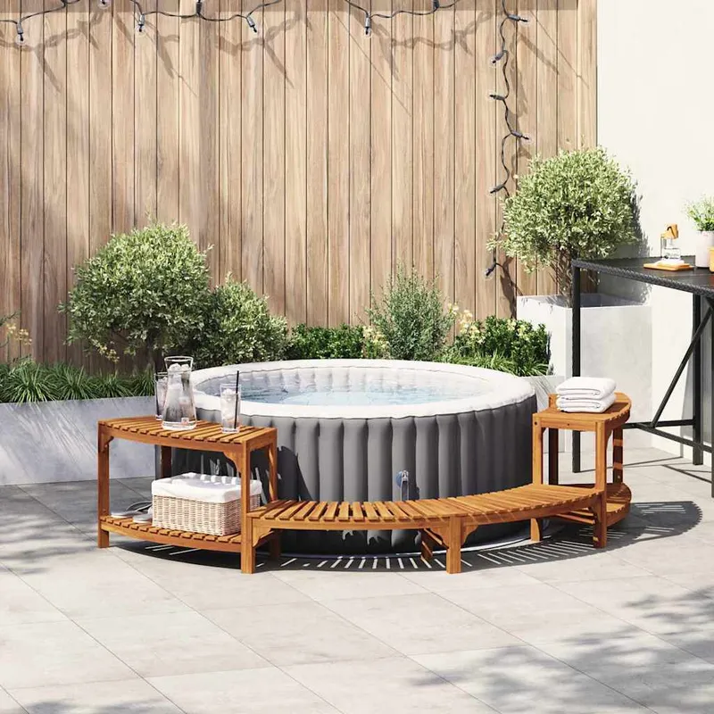 Whirlpool Surround Halvcirkulär Brun 252 x 112 x 55,5 cm