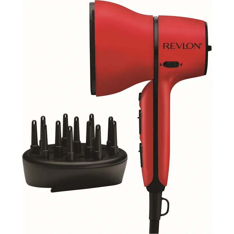 Revlon Hair Dryer With Airflow Control Compact Dryer With Builtin Styling Nozzle And Curlenhancing Diffuser 2000w