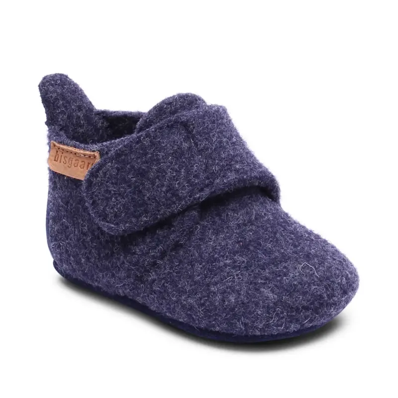 Bisgaard Tofflor Ull Star - Blue - 19