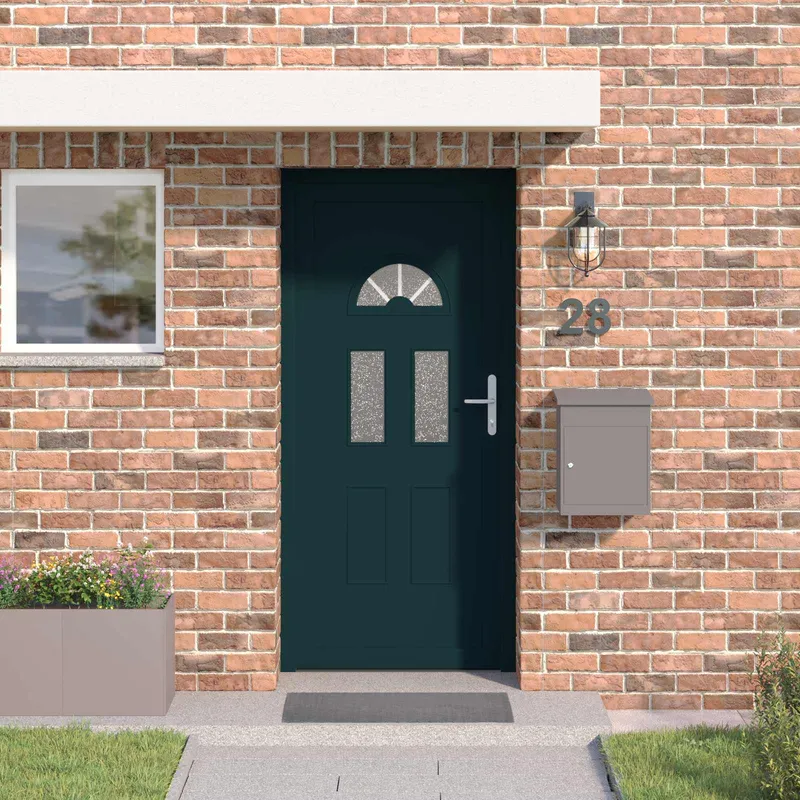 vidaXL Framdörr 98 x 198 cm PVC Antracit (#7648)