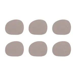 Aida Raw glasunderlägg läder 6-pack Dusty rose (rosa)