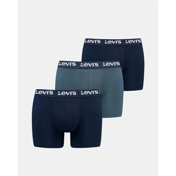 Levis Kalsonger 3P Repeat Logo Boxer Brief Multi Blå bomull Small Herr
