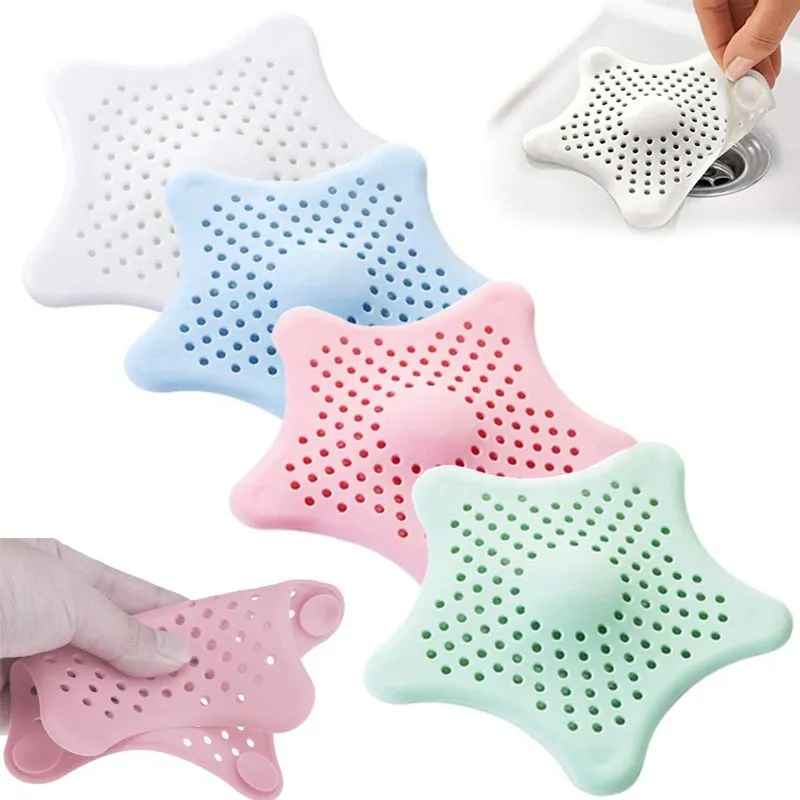 Avloppshålsfilter i silikon - 4-pack