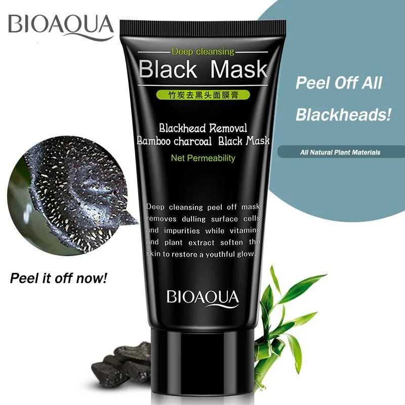 Kvinnor Charcoal Ansiktsbehandling djuprengöring Black Mud Mask Pormask svart
