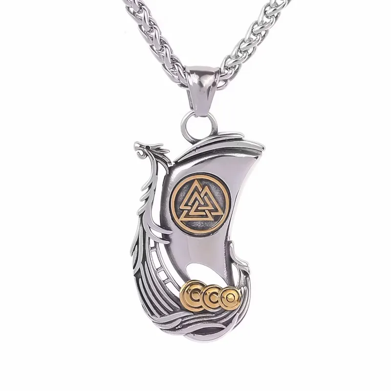Halsband Valknut Boat (flera färger)