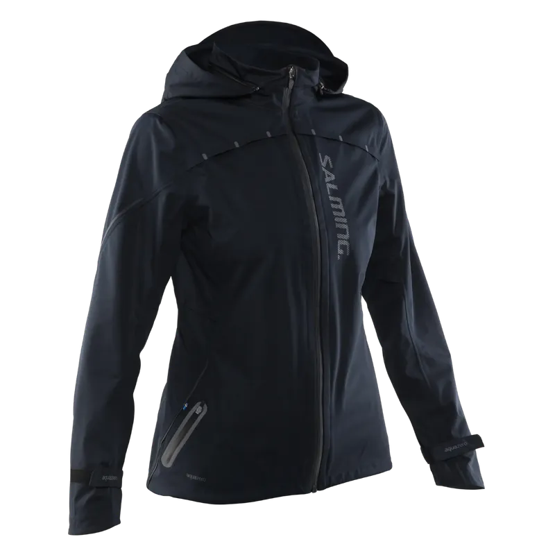 Salming Abisko Rain Jacket Women Svart polyester Medium Dam