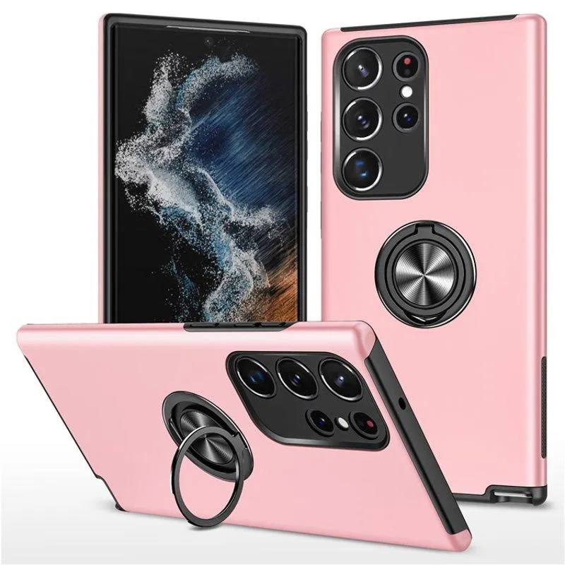 Mobilskal för Samsung Galaxy S26 Ultra PC + TPU med Ringhållare – Roséguld