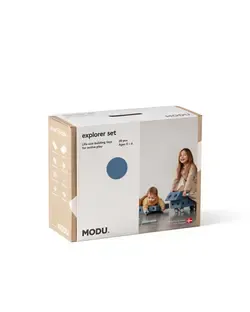 MODU Explorer Set - 20 Delar - 55x40x20 cm - Deep Blue/Sky Blue