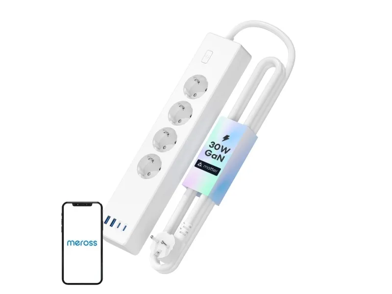 Meross Smart Power Strip MSP844 - 4×AC + 2×USB‑A + 2×USB‑C