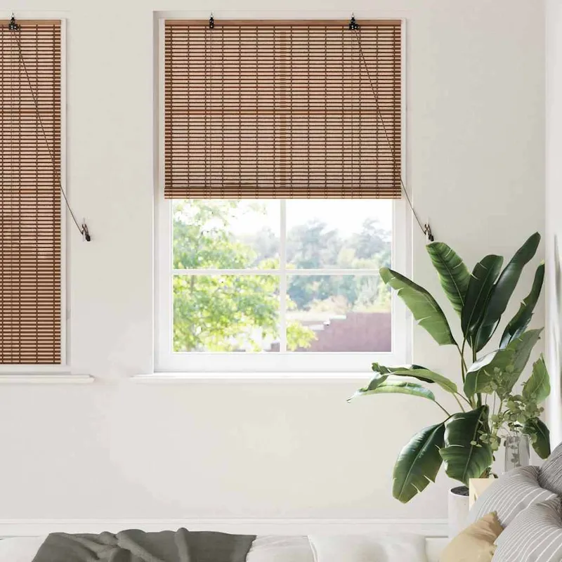 vidaXL Rullgardin Brun 100 x 160 cm Bambu