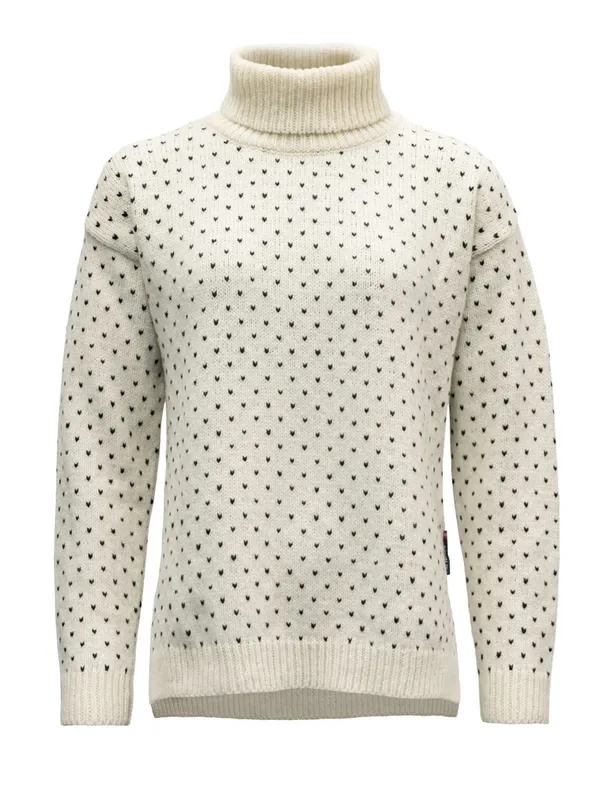 Devold Women’s Sørisen Wool High Neck Off White/Ink