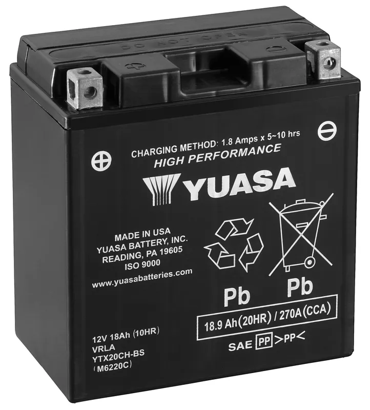 Yuasa YTX20CH-BS Startbatteri 12V, 18,9 Ah