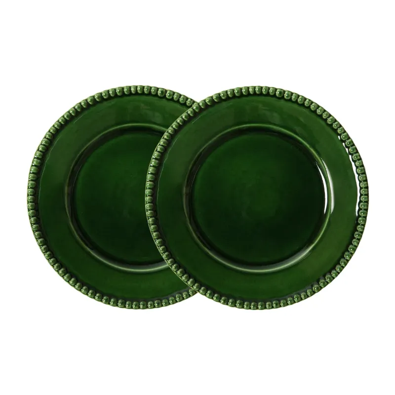 PotteryJo Daria mattallrik Ø28 cm 2-pack Moss