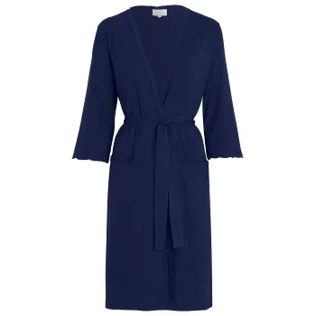 Damella Viscose Plain Wave Robe Svart Bambu X-Large Dam