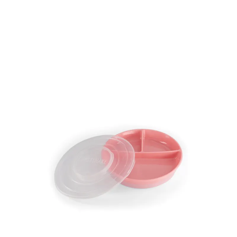 Twistshake Divided Plate 6+m Pastell Rosa