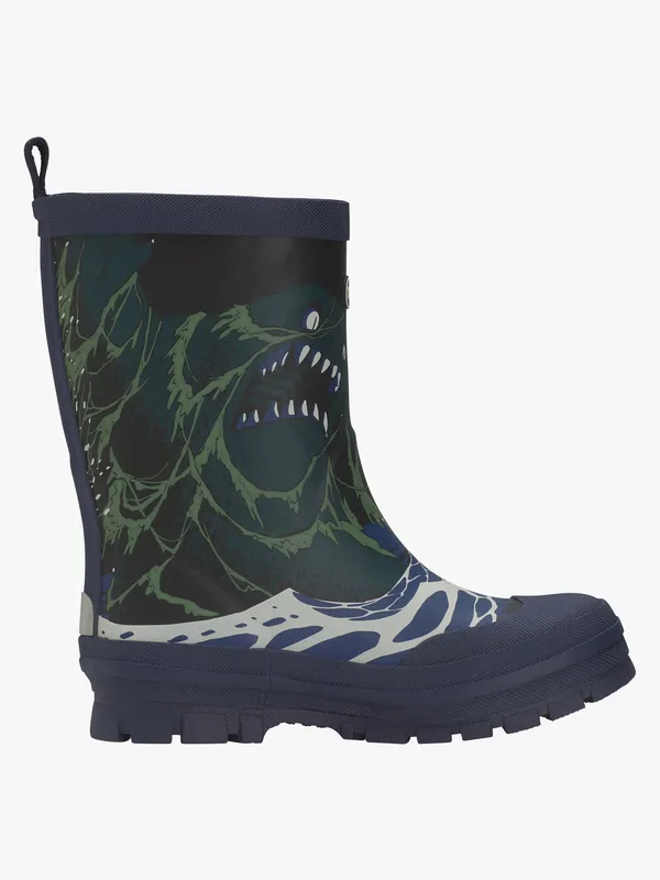 Viking Jolly Print Thermo Fodrade Gummistövlar, Blue/Multi, 27
