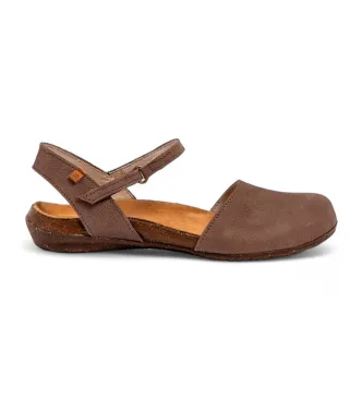 El Naturalista för kvinnor. 2N4122UN0005_039 Läder Sandaler N412 Wakataua brun (41), Hud, Karta, 1 till 3 cm, Kardborreband, Casual