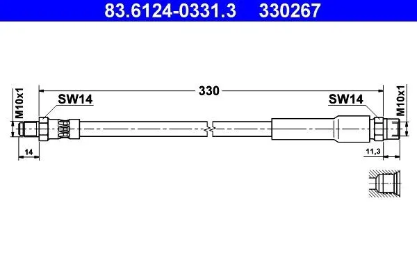 Bromsslang ATE 83.6124-0331.3