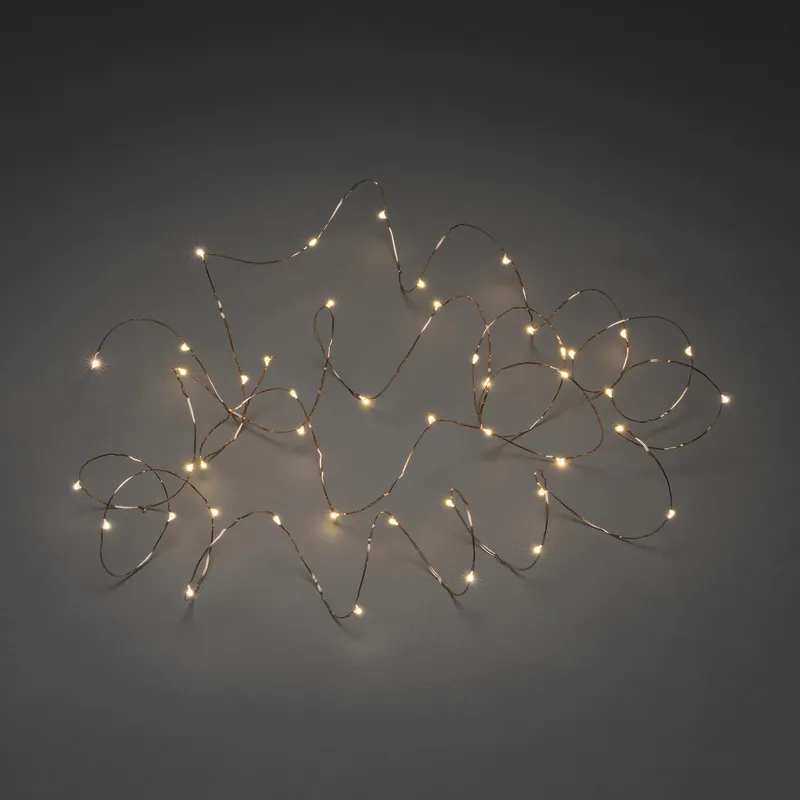 Konstsmide 6588-876 Ljusslinga micro-LED, app, kopparfärgad kabel 19.9 m