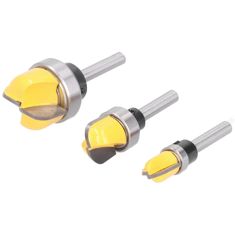 3st 6mm Skaft Fräsbit Hög Styrka Träbearbetning Fräsverktyg Set