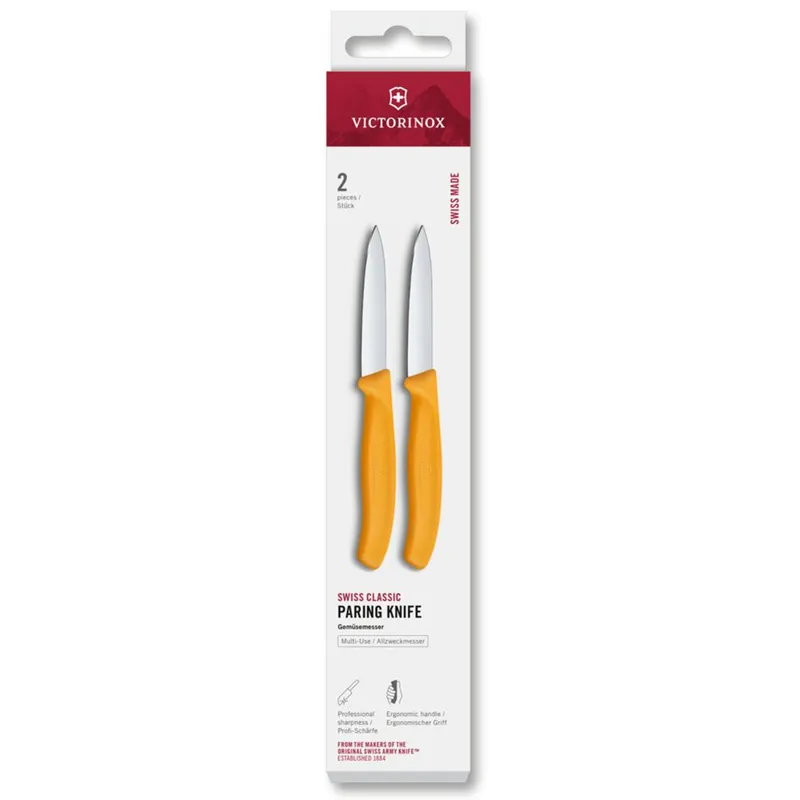 Victorinox Swiss Classic skalkniv 8 cm 2-pack, gul