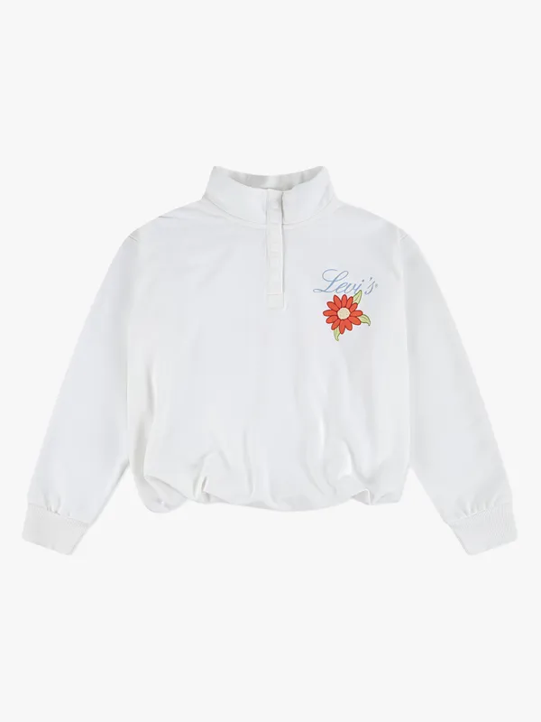 Levi’s LVG Bubble Hem LS Knit Tröja, Bright White, 152