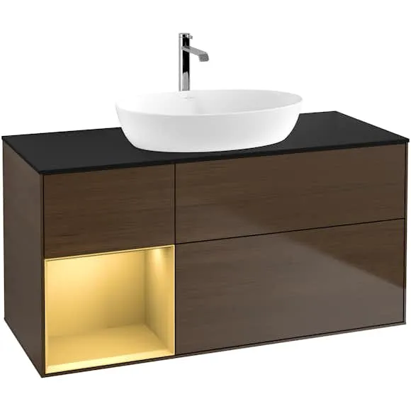 Tvättställsskåp Villeroy & Boch Finion med 3 Lådor Hylla och Bänkskiva för Fristående Tvättställ från Artis & Collaro (#6318)