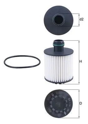 Oljefilter MAHLE OX 1171D