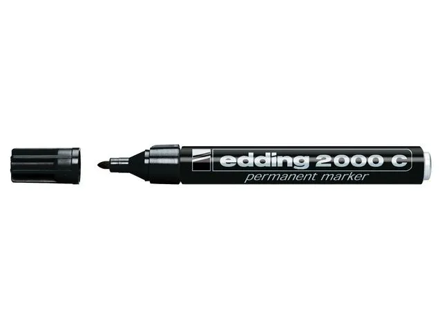 Permanent markör Edding 2000c, rund, svart