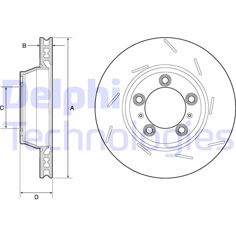 Bromsskiva DELPHI BG9165C