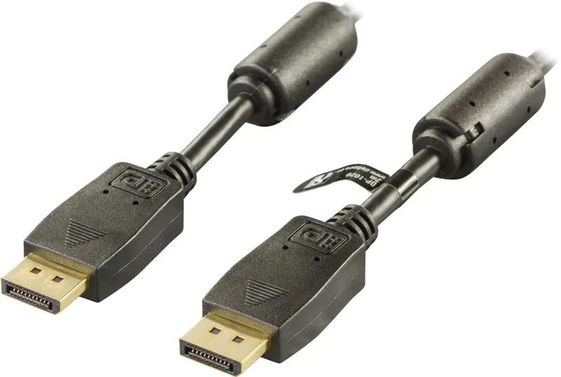 DELTACO DisplayPort monitorkabel, 20-pin ha – ha 5 m (DP-1050)