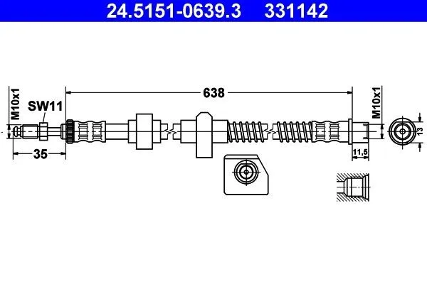Bromsslang ATE 24.5151-0639.3