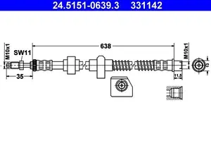 Bromsslang ATE 24.5151-0639.3