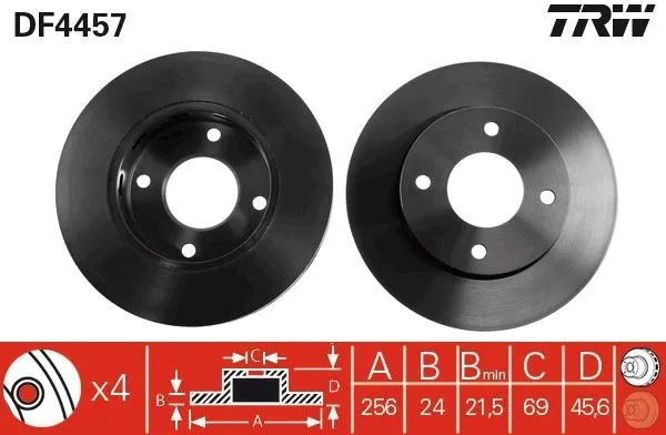 Bromsskiva TRW DF4457