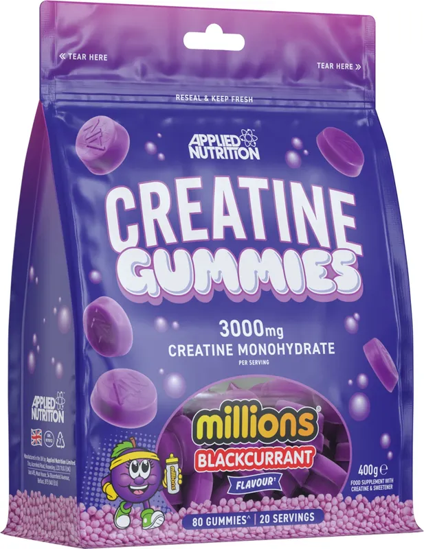 Creatine Gummies, 80 gummies - Blackcurrant