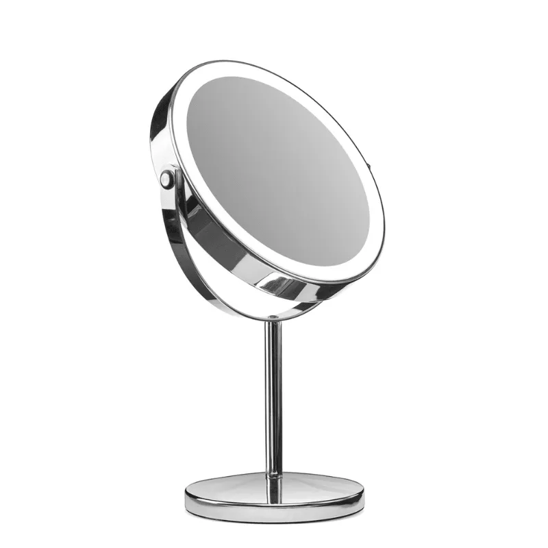 Gillian Jones - Rechargeable LED table mirror with USB-C &10 x - Chrome