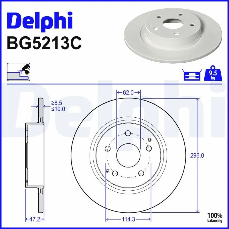 Bromsskiva DELPHI BG5213C