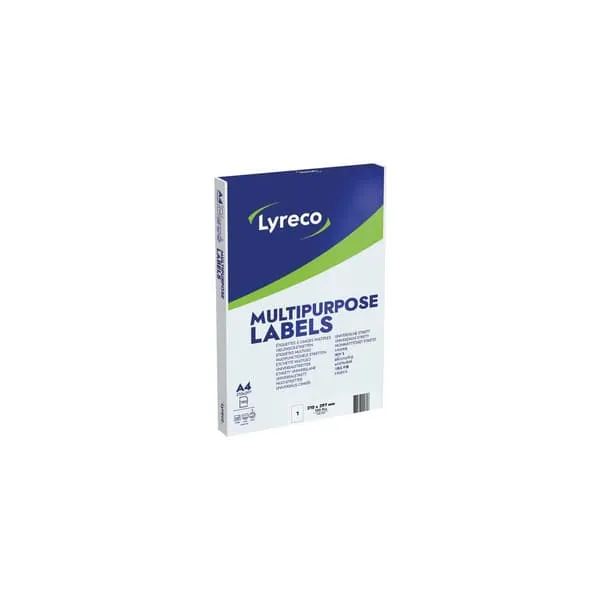 Etikett LYRECO 210x297mm 100/fp